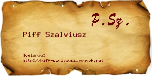 Piff Szalviusz névjegykártya